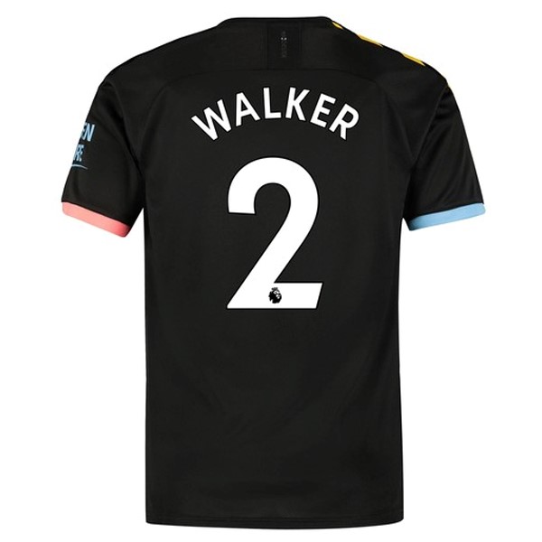 Maillot Football Manchester City NO.2 Walker Exterieur 2019-20 Noir